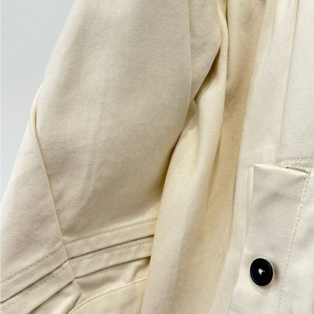 Anthropologie Maeve Cream Trench Coat. Swing Jacket. Size S - Picture 3 of 7